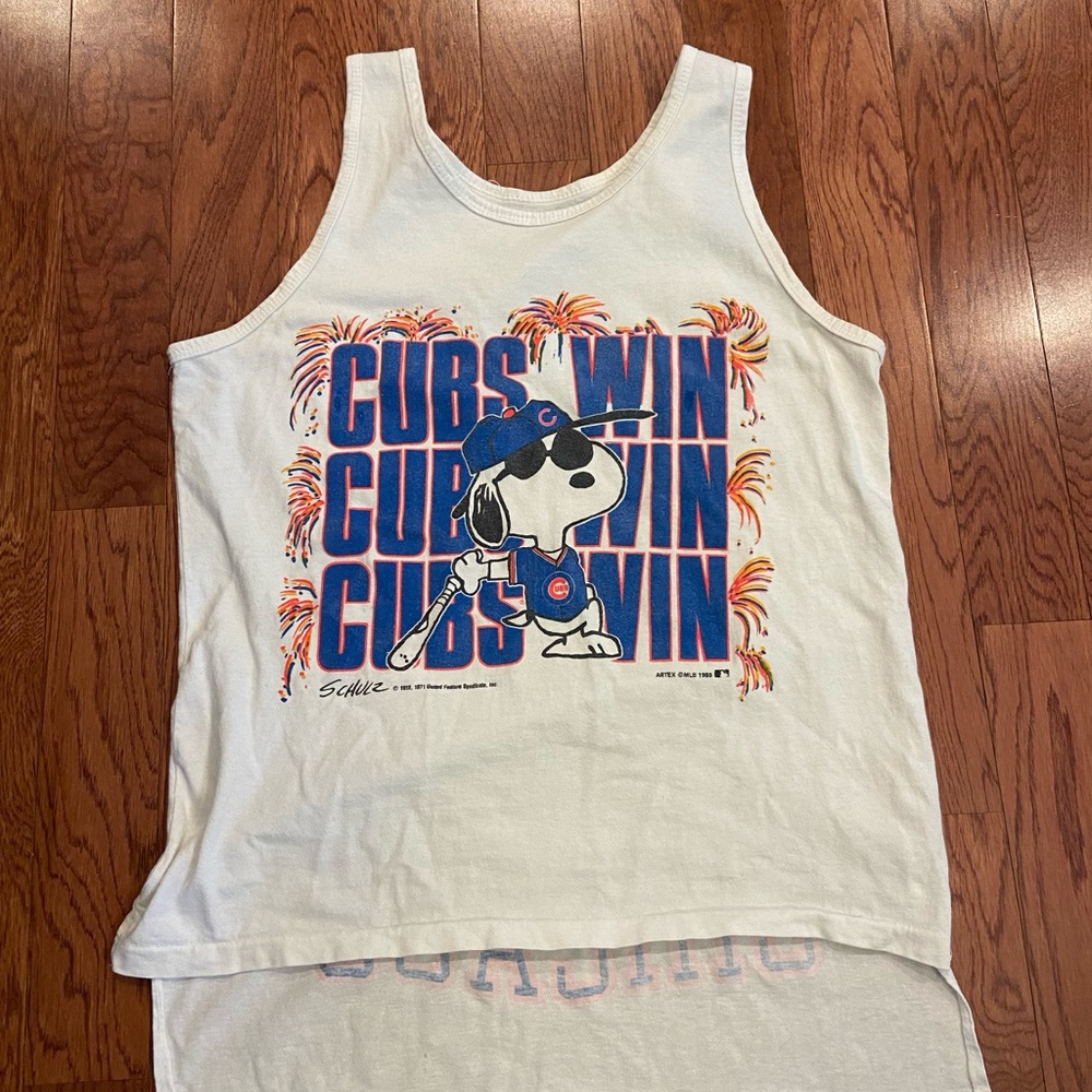 Cubs Win Vintage Graphic Tank Top